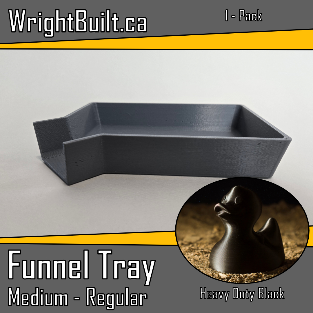 Funnel Tray - Medium & Regular - Heavy Duty Black Plastic - Sorting & Organizing Tool - 1 Pack